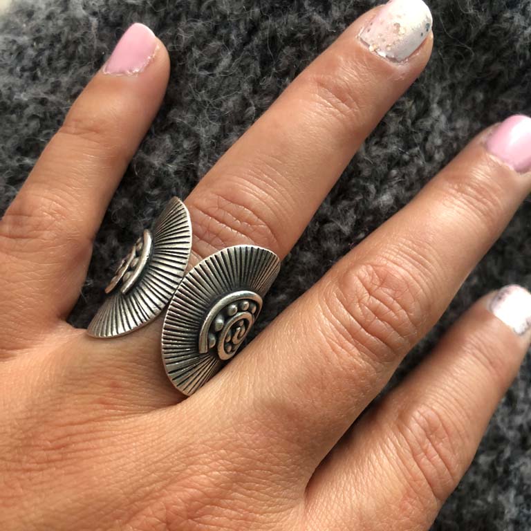 Anillo Romano II • Plata 925 • Hecho 100 a mano • Natkajoyas.cl